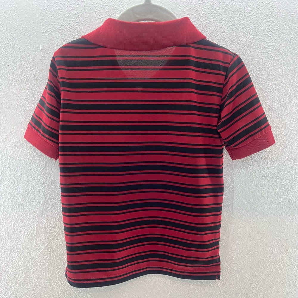 University of Houston Red Black Striped Athletic Polo 3T - Picture 2 of 3